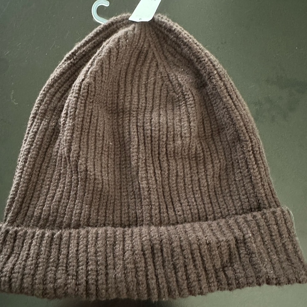 Brown Ribbed Knit Beanie GAP NWT